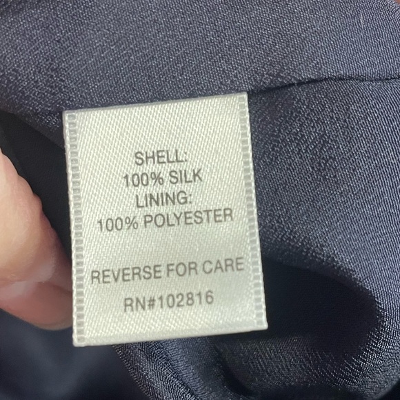 GARNET HILL Modern Short-Sleeve Silk Dress - SMALL - Picture 4 of 5